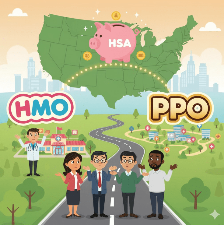 미국 건강보험 선택 PPO vs HMO