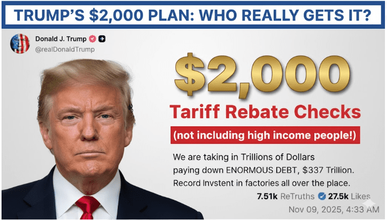 Tariff Rebate Checks